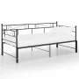 Estructura de sofá cama extraíble metal negro 90x200 cm de vidaXL, Camas y somieres - Ref: Foro24-324770, Precio: 153,60 €, D...