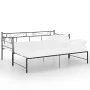 Estructura de sofá cama extraíble metal negro 90x200 cm de vidaXL, Camas y somieres - Ref: Foro24-324770, Precio: 153,60 €, D...