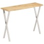 Mesa consola con borde natural madera mango maciza 105x33x76 cm en Mesas consola | Comprar online en Foru.es