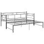 Estructura de sofá cama extraíble metal negro 90x200 cm de vidaXL, Camas y somieres - Ref: Foro24-324770, Precio: 160,97 €, D...