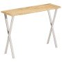 Mesa consola con borde natural madera mango maciza 105x33x76 cm en Mesas consola | Comprar online en Foru.es