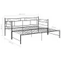 Estructura de sofá cama extraíble metal negro 90x200 cm de vidaXL, Camas y somieres - Ref: Foro24-324770, Precio: 153,60 €, D...