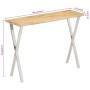 Mesa consola con borde natural madera mango maciza 105x33x76 cm en Mesas consola | Comprar online en Foru.es