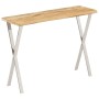 Mesa consola con borde natural madera mango maciza 105x33x76 cm en Mesas consola | Comprar online en Foru.es