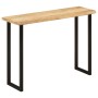 Mesa consola con borde natural madera mango maciza 105x33x76 cm en Mesas consola | Comprar online en Foru.es