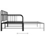 Estructura de sofá cama extraíble metal negro 90x200 cm de vidaXL, Camas y somieres - Ref: Foro24-324752, Precio: 135,86 €, D...