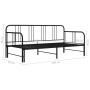 Estructura de sofá cama extraíble metal negro 90x200 cm de vidaXL, Camas y somieres - Ref: Foro24-324752, Precio: 135,86 €, D...