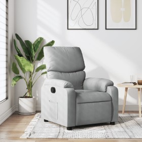 Sillón reclinable de tela gris claro en Sillones | Comprar online en Foru.es
