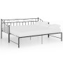Estructura de sofá cama extraíble de metal negro 90x200 cm de vidaXL, Camas y somieres - Ref: Foro24-324776, Precio: 165,00 €...