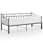 Estructura de sofá cama extraíble de metal negro 90x200 cm de vidaXL, Camas y somieres - Ref: Foro24-324776, Precio: 165,00 €...