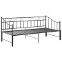 Estructura de sofá cama extraíble de metal negro 90x200 cm de vidaXL, Camas y somieres - Ref: Foro24-324776, Precio: 165,00 €...