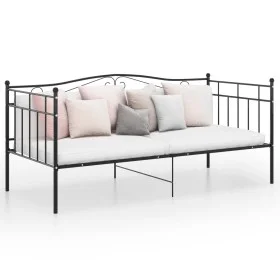 Gestell für Schlafsofa aus schwarzem Metall, 90 x 200 cm von vidaXL, Betten und Lattenroste - Ref: Foro24-324779, Preis: 136,...