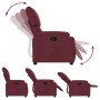 Sillón reclinable de tela rojo tinto en Sillones | Comprar online en Foru.es