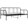 Estructura de sofá cama de metal negro 90x200 cm de vidaXL, Camas y somieres - Ref: Foro24-324749, Precio: 119,66 €, Descuent...