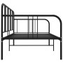 Estructura de sofá cama de metal negro 90x200 cm de vidaXL, Camas y somieres - Ref: Foro24-324749, Precio: 119,66 €, Descuent...