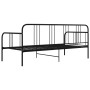 Estructura de sofá cama de metal negro 90x200 cm de vidaXL, Camas y somieres - Ref: Foro24-324749, Precio: 119,66 €, Descuent...
