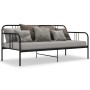 Estructura de sofá cama de metal negro 90x200 cm de vidaXL, Camas y somieres - Ref: Foro24-324749, Precio: 119,66 €, Descuent...