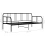 Estructura de sofá cama de metal negro 90x200 cm de vidaXL, Camas y somieres - Ref: Foro24-324749, Precio: 119,66 €, Descuent...