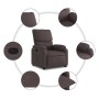 Sillón reclinable de tela marrón oscuro en Sillones | Comprar online en Foru.es