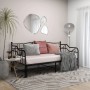 Estructura de sofá cama extraíble de metal negro 90x200 cm de vidaXL, Camas y somieres - Ref: Foro24-324764, Precio: 201,32 €...