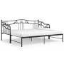 Estructura de sofá cama extraíble de metal negro 90x200 cm de vidaXL, Camas y somieres - Ref: Foro24-324764, Precio: 201,32 €...
