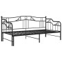 Estructura de sofá cama extraíble de metal negro 90x200 cm de vidaXL, Camas y somieres - Ref: Foro24-324764, Precio: 201,32 €...