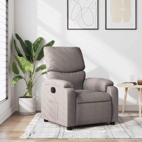 Sillón reclinable de tela gris taupe en Sillones | Comprar online en Foru.es