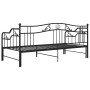 Estructura de sofá cama extraíble de metal negro 90x200 cm de vidaXL, Camas y somieres - Ref: Foro24-324764, Precio: 201,32 €...