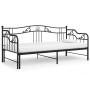 Estructura de sofá cama extraíble de metal negro 90x200 cm de vidaXL, Camas y somieres - Ref: Foro24-324764, Precio: 201,32 €...