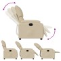 Sillón reclinable de tela crema en Sillones | Comprar online en Foru.es