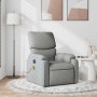 Sillón reclinable de masaje de tela gris claro en Sillones | Comprar online en Foru.es