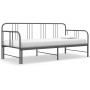 Estructura de sofá cama extraíble de metal gris 90x200 cm de vidaXL, Camas y somieres - Ref: Foro24-324754, Precio: 138,80 €,...