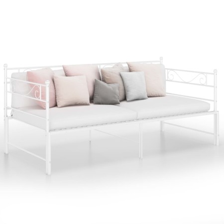 Estructura de sofá cama extraíble metal blanco 90x200 cm de vidaXL, Camas y somieres - Ref: Foro24-324771, Precio: 149,10 €, ...