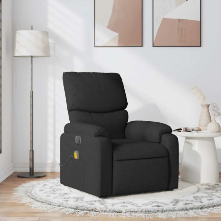 Sillón reclinable de masaje de tela negro en Sillones | Comprar online en Foru.es