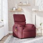 Sillón de masaje reclinable de tela color vino tinto en Sillones | Comprar online en Foru.es