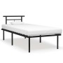 Estructura de cama de metal negro 90x200 cm de vidaXL, Camas y somieres - Ref: Foro24-324820, Precio: 73,70 €, Descuento: %