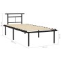 Estructura de cama de metal negro 90x200 cm de vidaXL, Camas y somieres - Ref: Foro24-324820, Precio: 73,70 €, Descuento: %