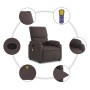 Sillón de masaje reclinable de tela marrón oscuro en Sillones | Comprar online en Foru.es