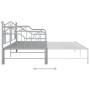 Estructura de sofá cama extraíble de metal gris 90x200 cm de vidaXL, Camas y somieres - Ref: Foro24-324766, Precio: 151,20 €,...