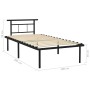 Estructura de cama de metal negro 100x200 cm de vidaXL, Camas y somieres - Ref: Foro24-324823, Precio: 97,79 €, Descuento: %
