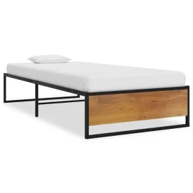 Black metal bed frame 90x200 cm by vidaXL, Beds and slatted bases - Ref: Foro24-324813, Price: 124,80 €, Discount: %