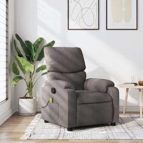 Sillón de masaje reclinable de tela gris taupé en Sillones | Comprar online en Foru.es