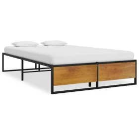 Black metal bed frame 120x200 cm by vidaXL, Beds and slatted bases - Ref: Foro24-324815, Price: 83,78 €, Discount: %