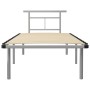 Estructura de cama de metal gris 90x200 cm de vidaXL, Camas y somieres - Ref: Foro24-324822, Precio: 106,14 €, Descuento: %