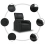 Sillón reclinable de cuero sintético negro en Sillones | Comprar online en Foru.es