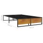 Estructura de cama de metal negra 120x200 cm de vidaXL, Camas y somieres - Ref: Foro24-324815, Precio: 84,31 €, Descuento: %