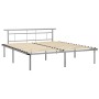 Estructura de cama de metal gris 180x200 cm de vidaXL, Camas y somieres - Ref: Foro24-324837, Precio: 100,36 €, Descuento: %