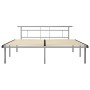 Estructura de cama de metal gris 180x200 cm de vidaXL, Camas y somieres - Ref: Foro24-324837, Precio: 100,36 €, Descuento: %