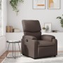 Sillón reclinable de cuero sintético marrón en Sillones | Comprar online en Foru.es