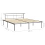 Estructura de cama de metal gris 180x200 cm de vidaXL, Camas y somieres - Ref: Foro24-324837, Precio: 100,36 €, Descuento: %